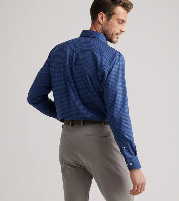 Peter Millar Conway Crown Lite Cotton-Stretch Sport Shirt: Blue Haze