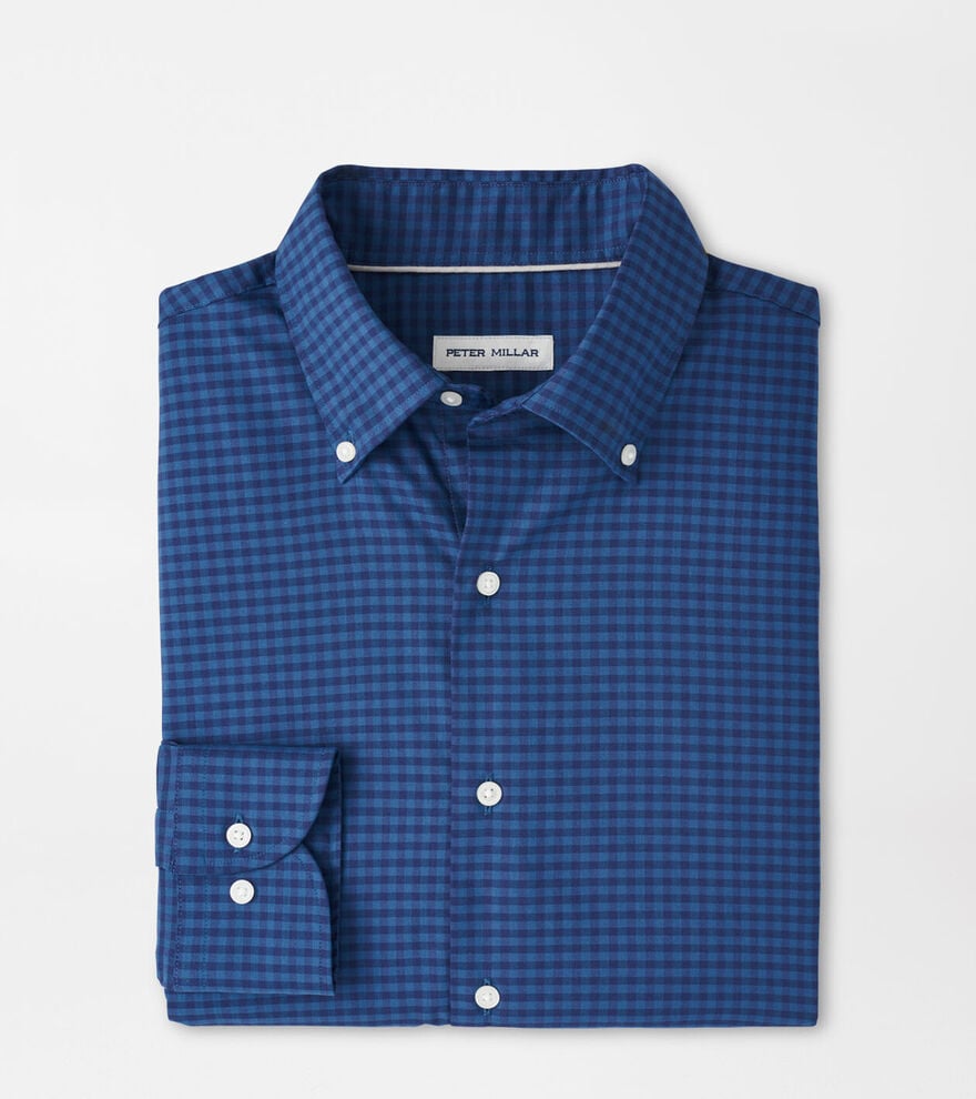Peter Millar Conway Crown Lite Cotton-Stretch Sport Shirt: Blue Haze