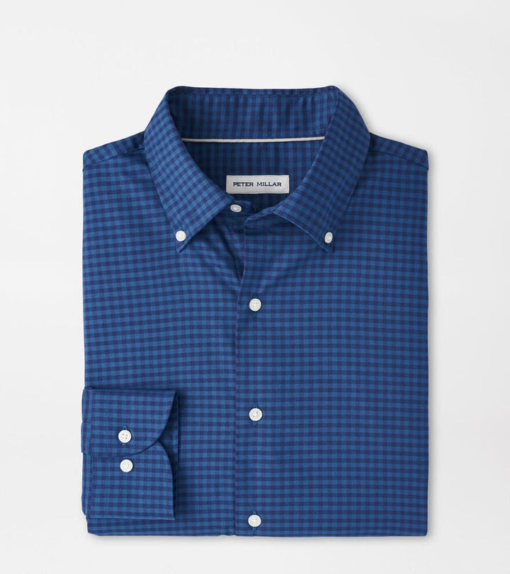 Peter Millar Conway Crown Lite Cotton-Stretch Sport Shirt: Blue Haze