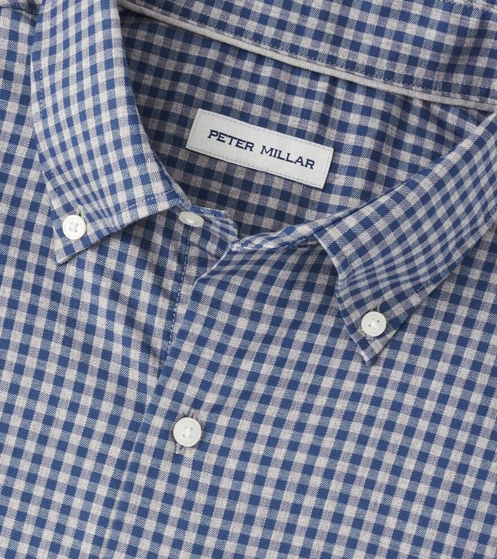 Peter Millar Conway Crown Lite Cotton-Stretch Sport Shirt: Gale Grey