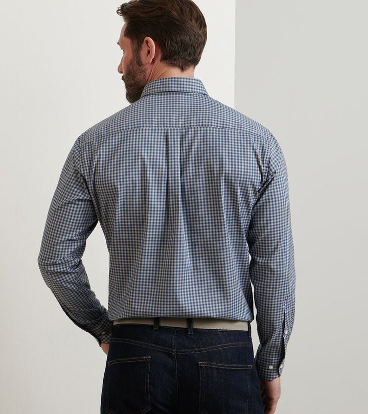 Peter Millar Conway Crown Lite Cotton-Stretch Sport Shirt: Gale Grey