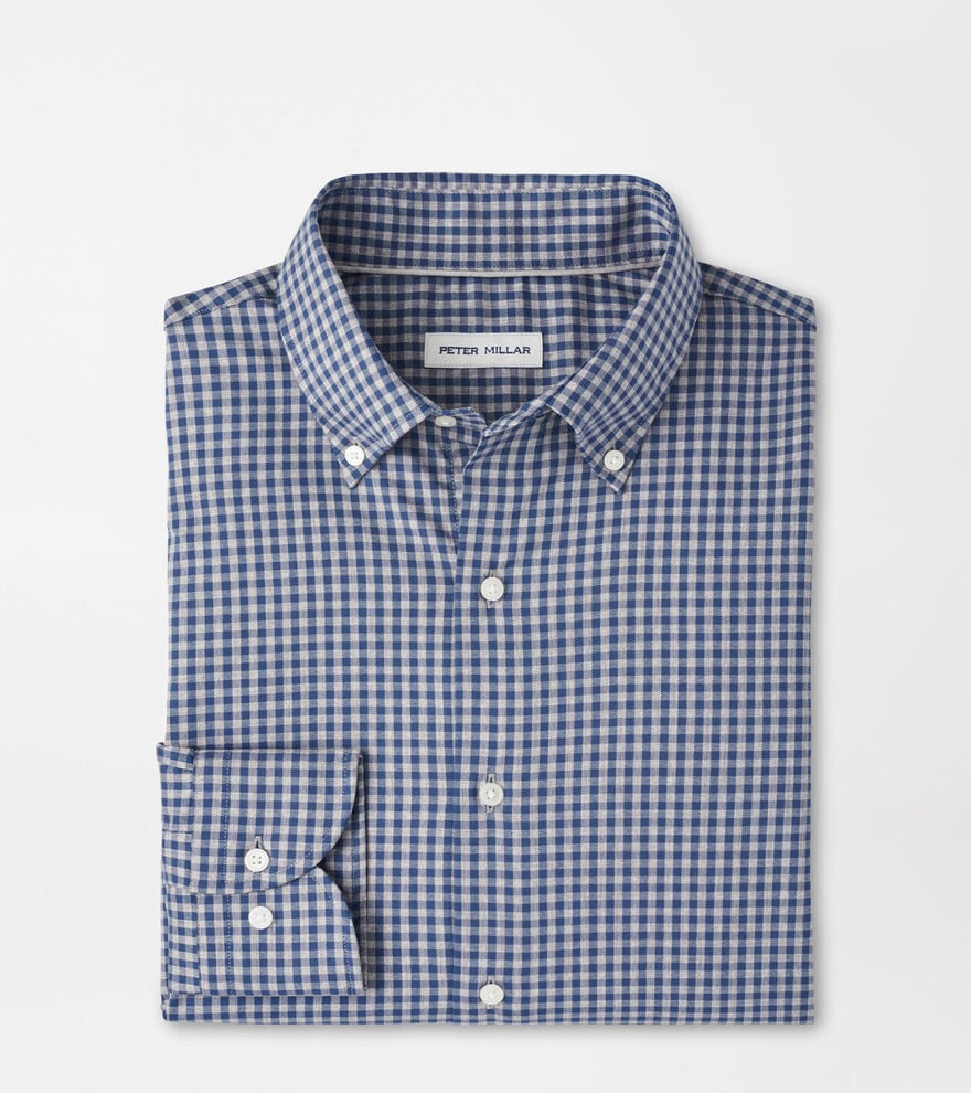 Peter Millar Conway Crown Lite Cotton-Stretch Sport Shirt: Gale Grey