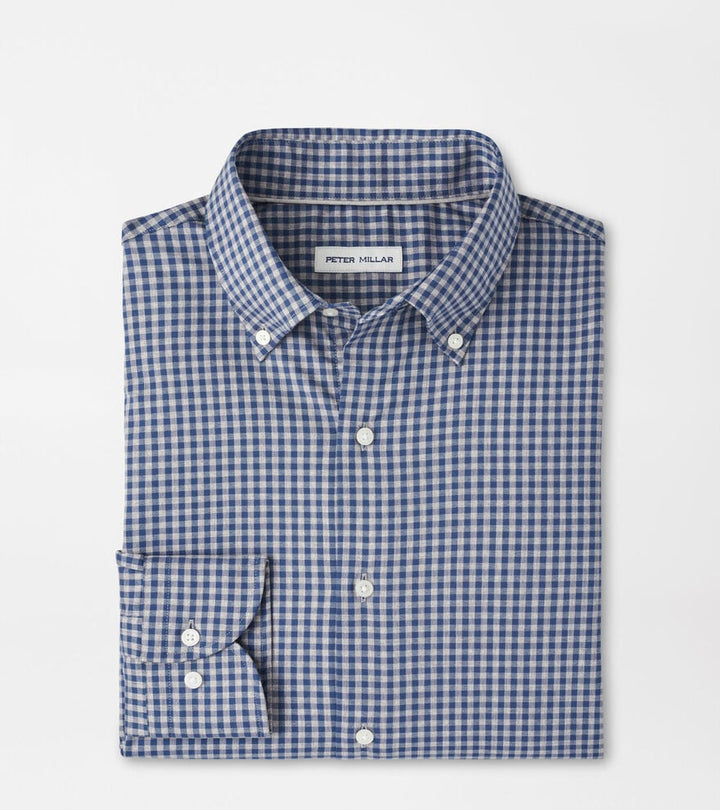Peter Millar Conway Crown Lite Cotton-Stretch Sport Shirt: Gale Grey