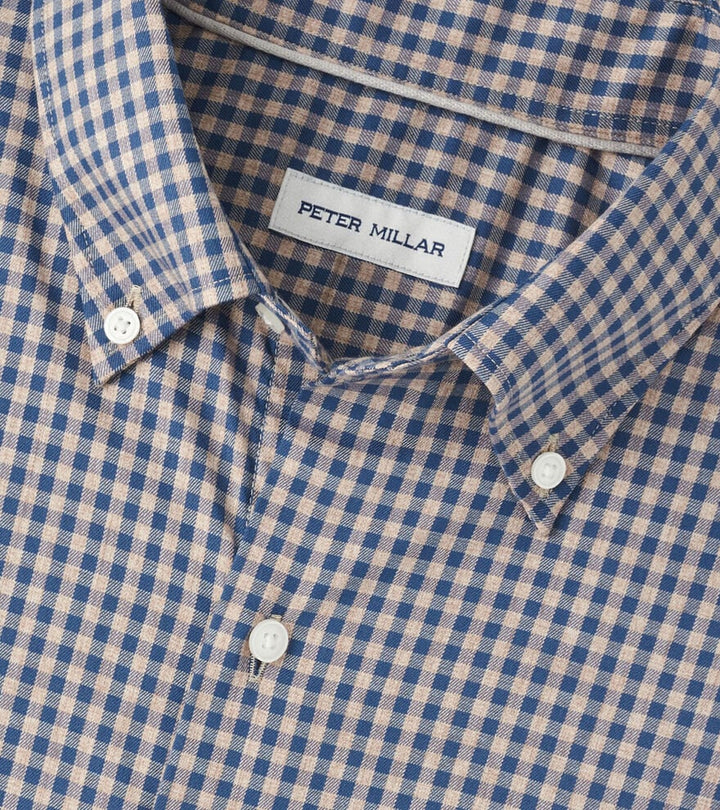 Peter Millar Conway Crown Lite Cotton-Stretch Sport Shirt: Poplar Brown