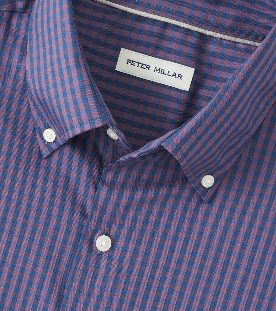 Peter Millar Conway Crown Lite Cotton-Stretch Sport Shirt: Parisian Fig
