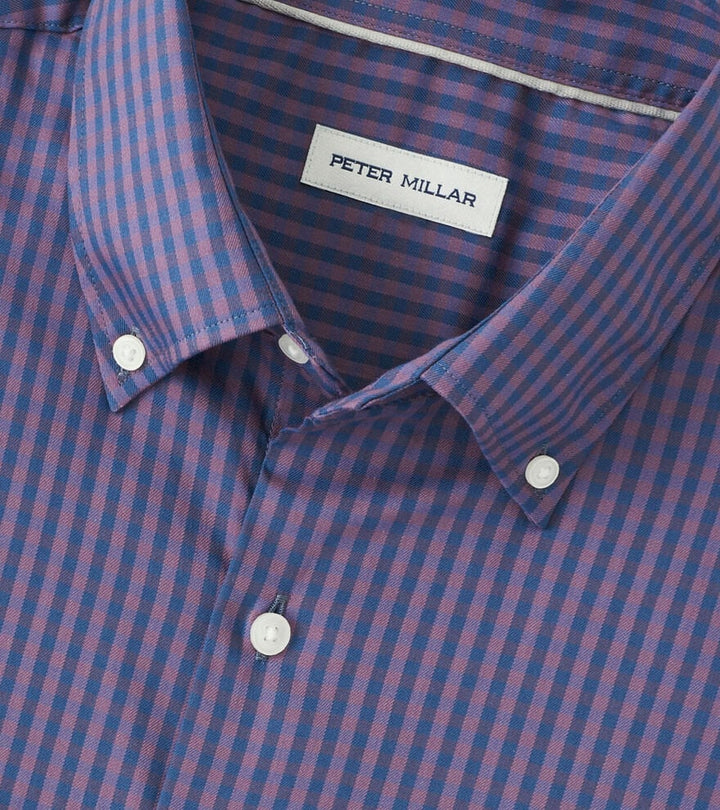 Peter Millar Conway Crown Lite Cotton-Stretch Sport Shirt: Parisian Fig