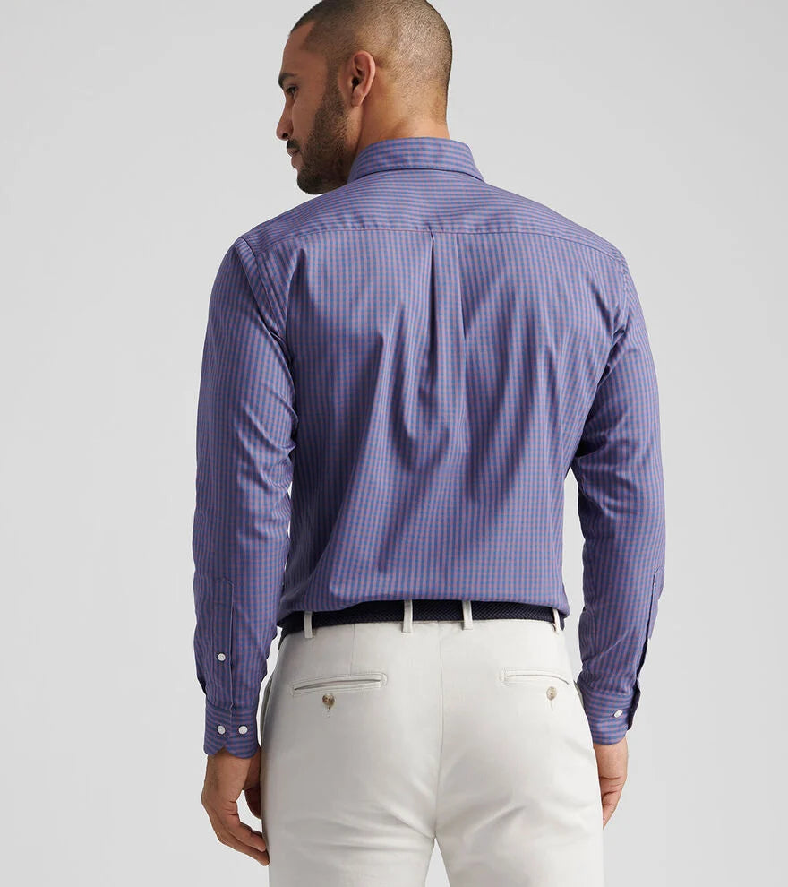 Peter Millar Conway Crown Lite Cotton-Stretch Sport Shirt: Parisian Fig