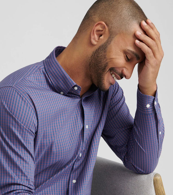 Peter Millar Conway Crown Lite Cotton-Stretch Sport Shirt: Parisian Fig