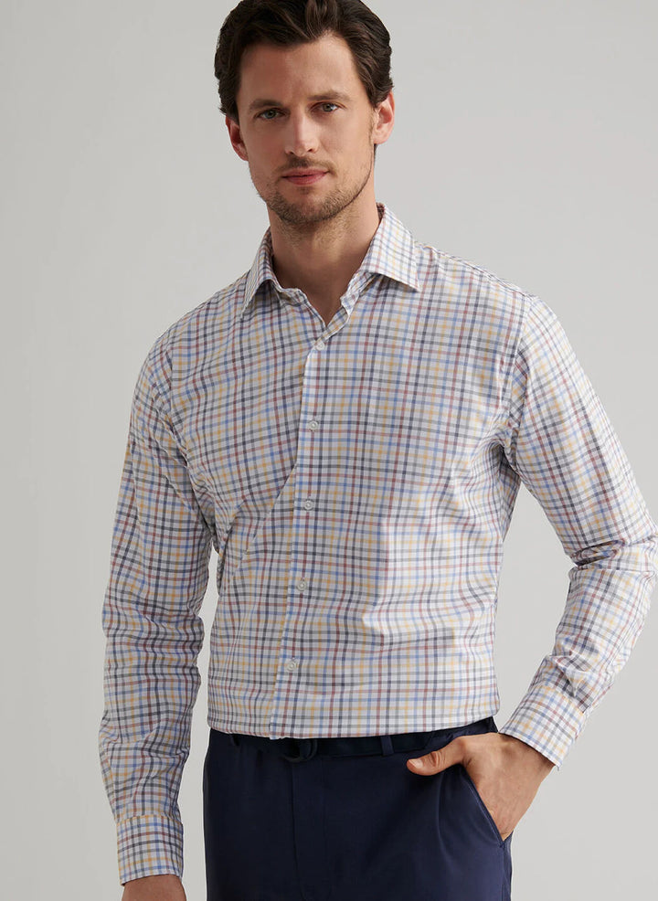 Peter Millar North Coast Crown Lite Cotton-Stretch Sport Shirt: Evening Tide