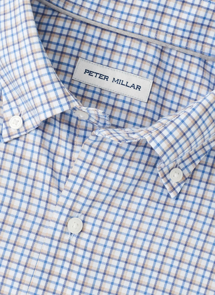 Peter Millar Julian Crown Lite Cotton-Stretch Sport Shirt: Evening Tide