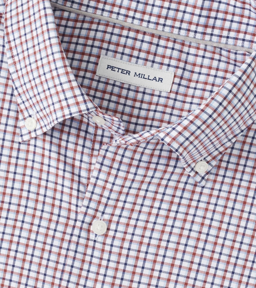 Peter Millar Julian Crown Lite Cotton-Stretch Sport Shirt: Navy