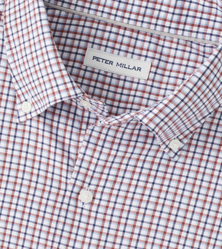 Peter Millar Julian Crown Lite Cotton-Stretch Sport Shirt: Navy