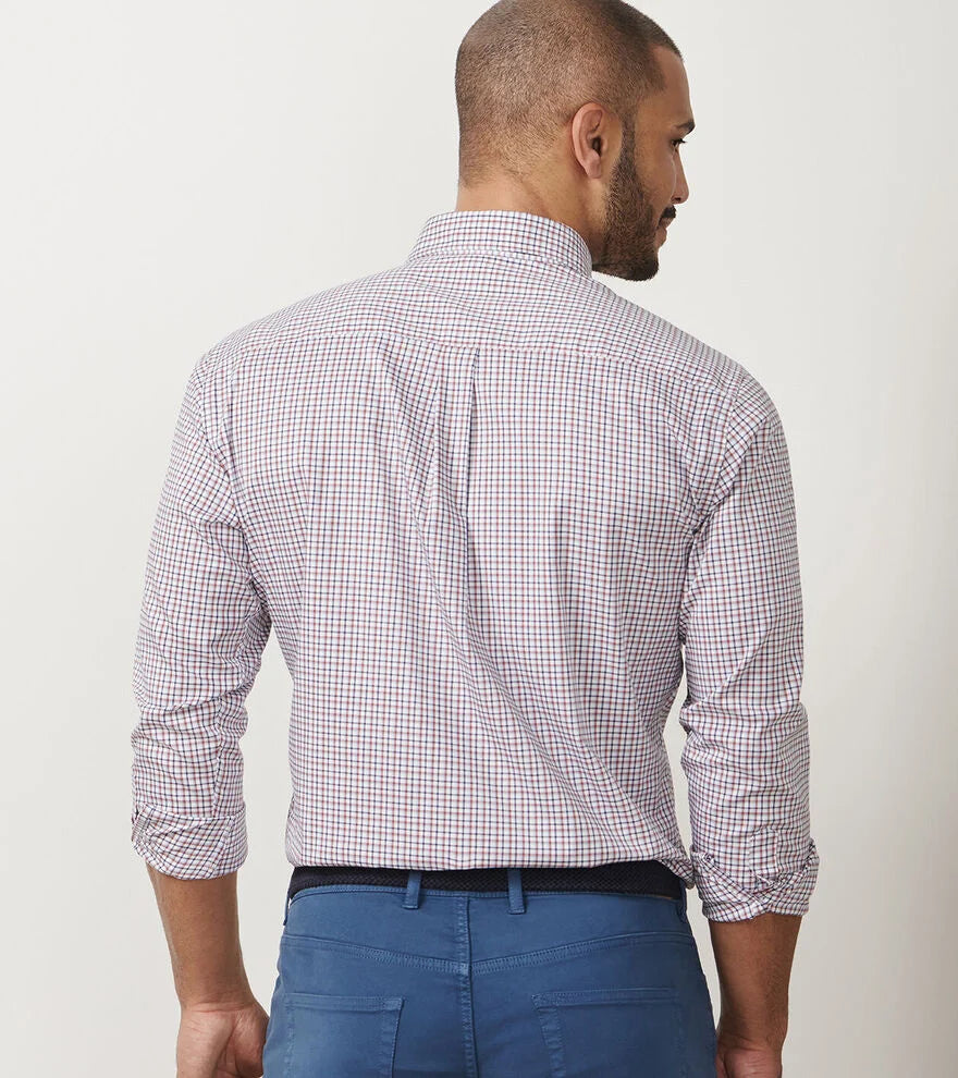 Peter Millar Julian Crown Lite Cotton-Stretch Sport Shirt: Navy