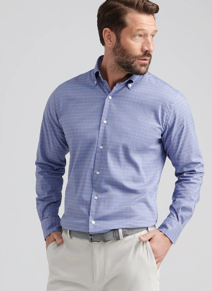 Peter Millar Stowe Crown Lite Cotton-Stretch Sport Shirt: Deep Violet