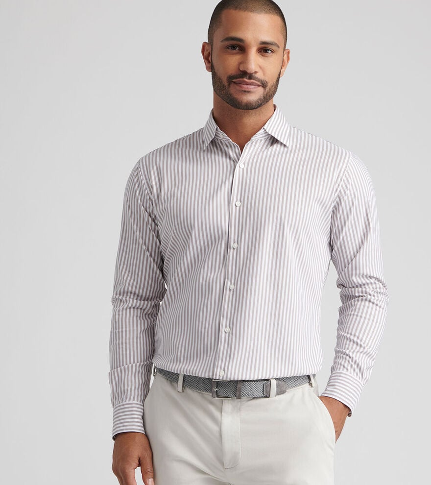Peter Millar Cannon Crown Lite Cotton-Stretch Sport Shirt: Poplar Brown