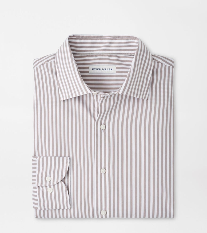 Peter Millar Cannon Crown Lite Cotton-Stretch Sport Shirt: Poplar Brown