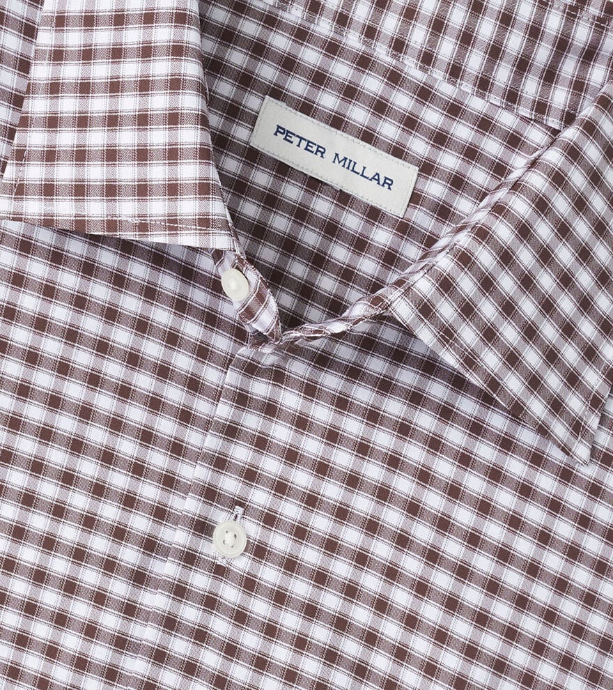 Peter Millar Fairbanks Performance Twill Sport Shirt: French Press