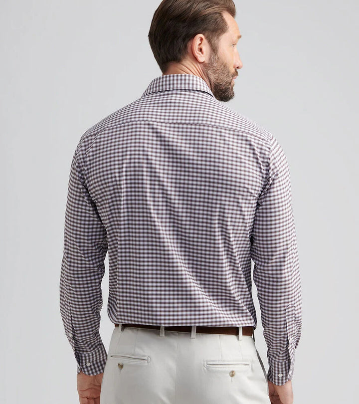 Peter Millar Fairbanks Performance Twill Sport Shirt: French Press