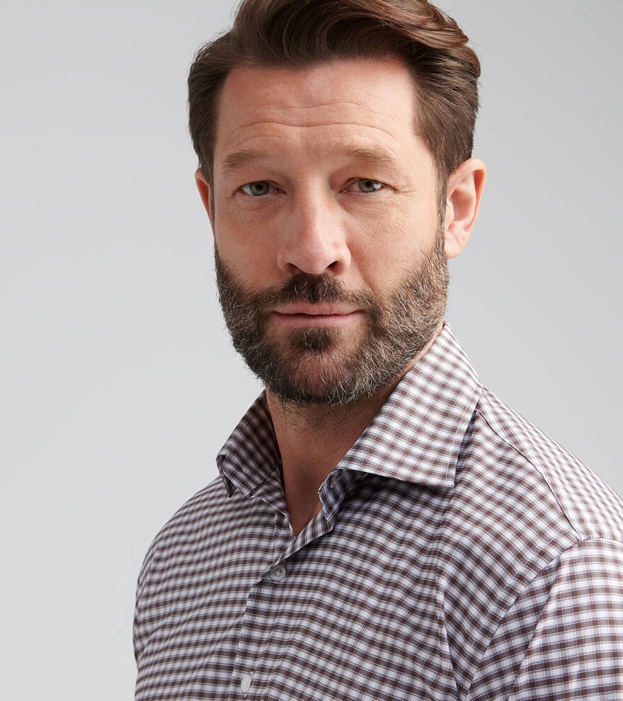 Peter Millar Fairbanks Performance Twill Sport Shirt: French Press