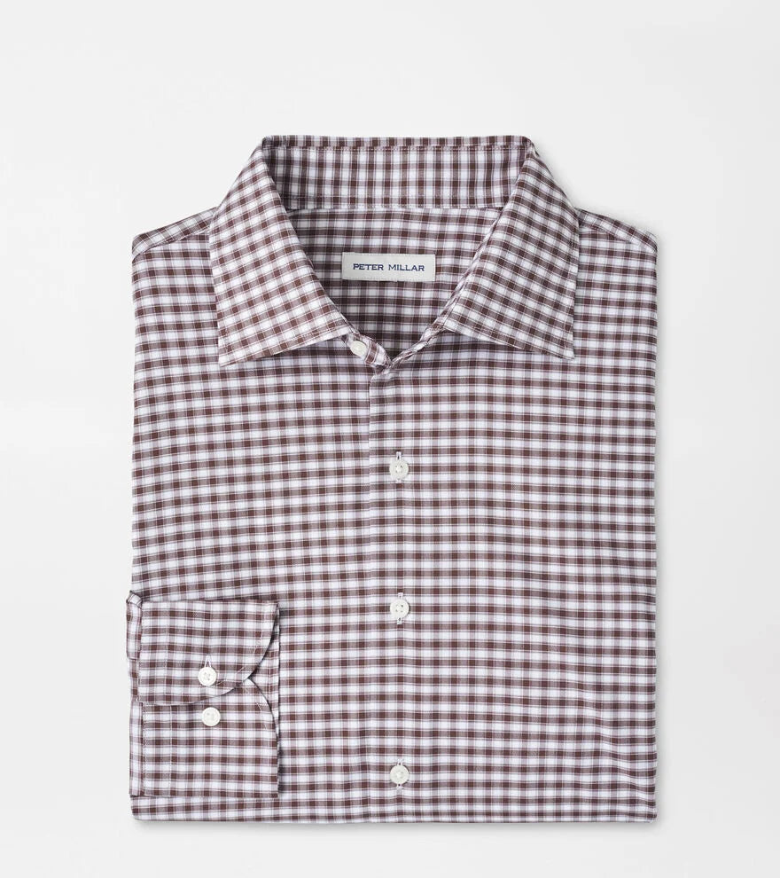 Peter Millar Fairbanks Performance Twill Sport Shirt: French Press