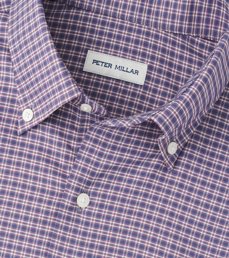 Peter Millar Petaluma Performance Twill Sport Shirt: Parisian Fig