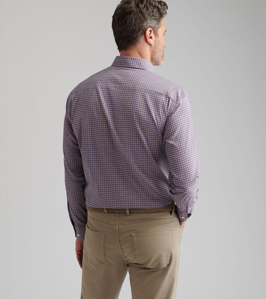 Peter Millar Petaluma Performance Twill Sport Shirt: Parisian Fig
