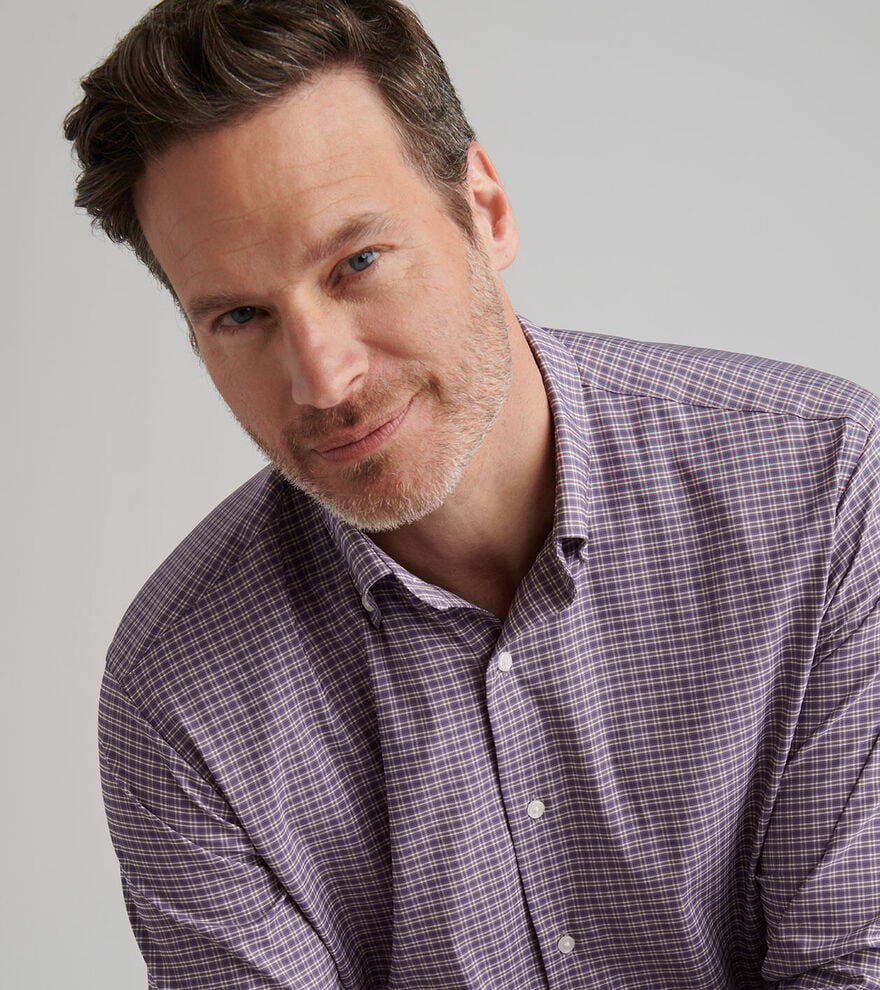 Peter Millar Petaluma Performance Twill Sport Shirt: Parisian Fig
