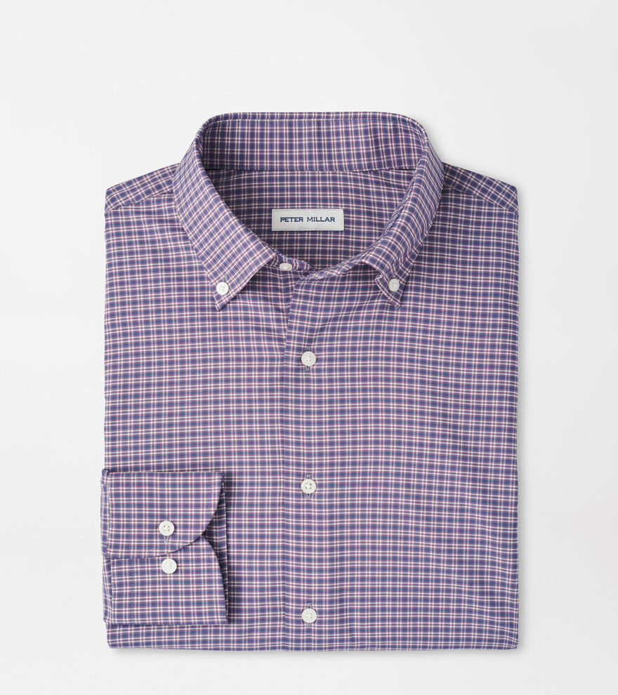 Peter Millar Petaluma Performance Twill Sport Shirt: Parisian Fig