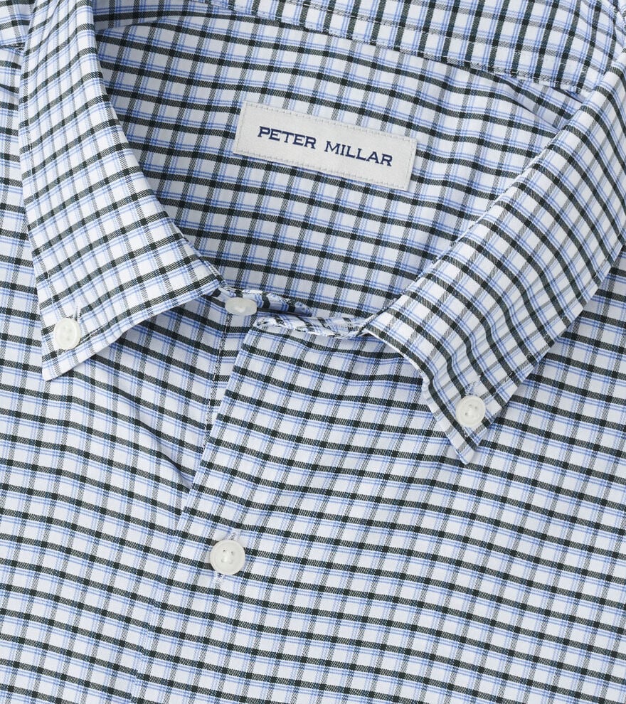 Peter Millar Cashiers Performance Twill Sport Shirt: Deep Verdant