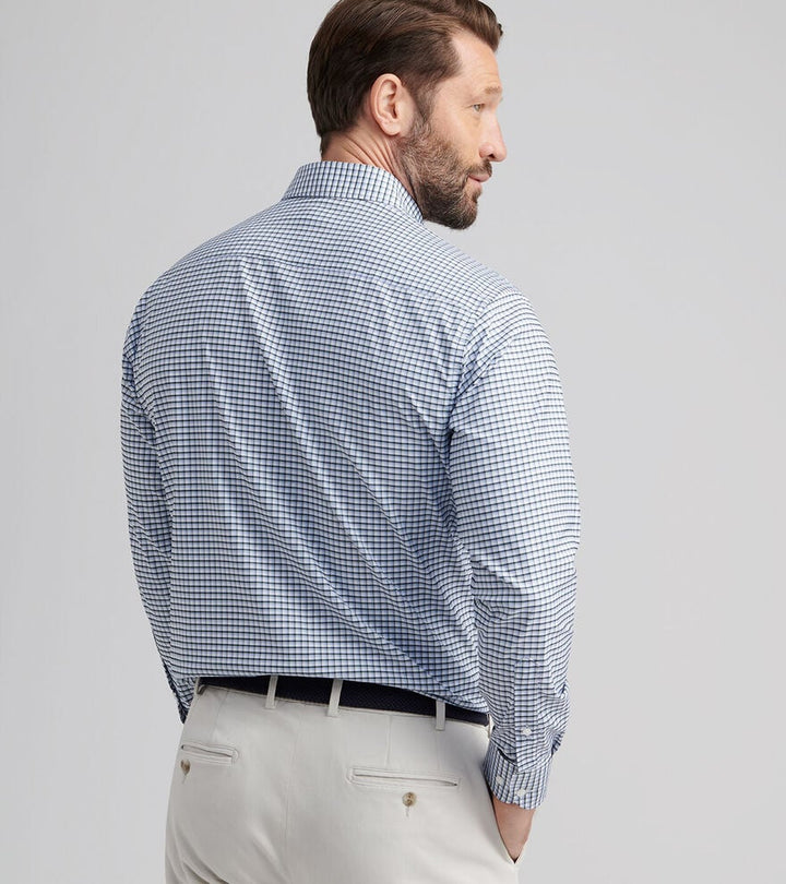 Peter Millar Cashiers Performance Twill Sport Shirt: Deep Verdant