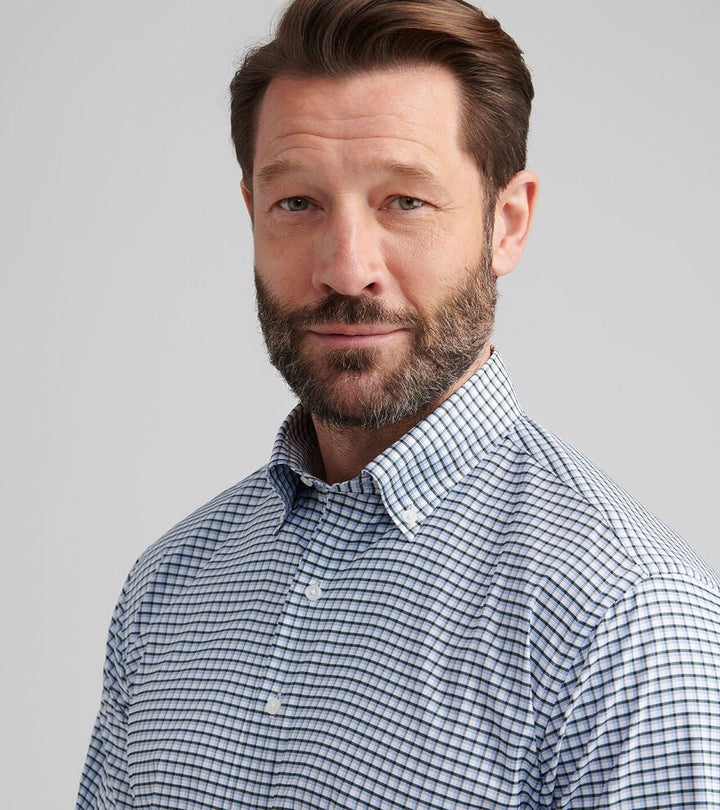 Peter Millar Cashiers Performance Twill Sport Shirt: Deep Verdant