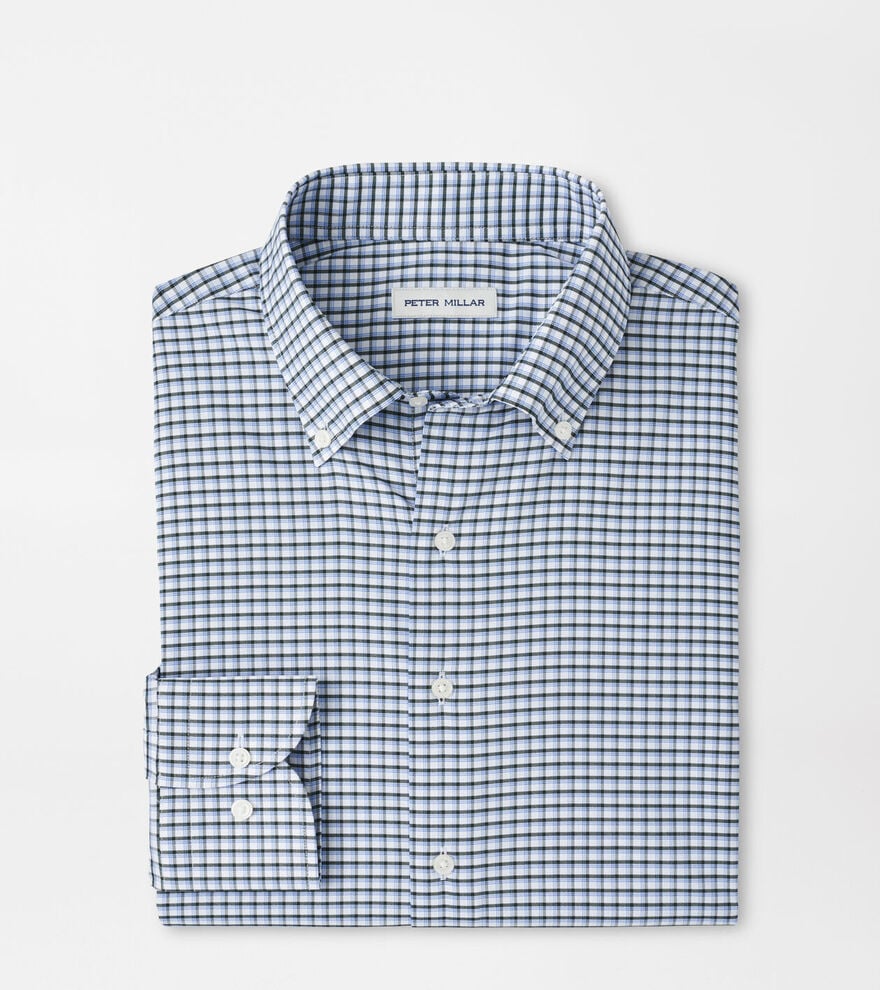 Peter Millar Cashiers Performance Twill Sport Shirt: Deep Verdant