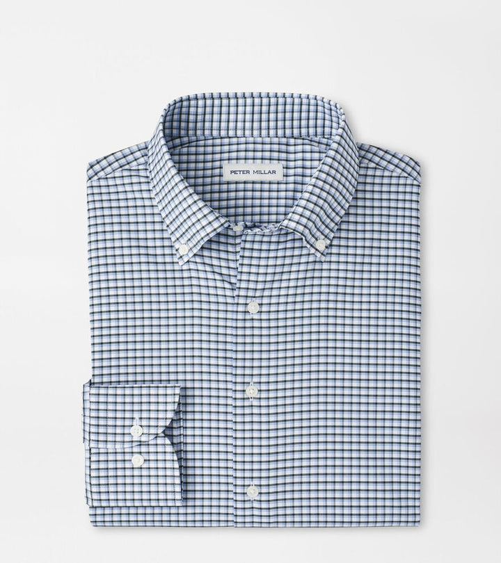 Peter Millar Cashiers Performance Twill Sport Shirt: Deep Verdant