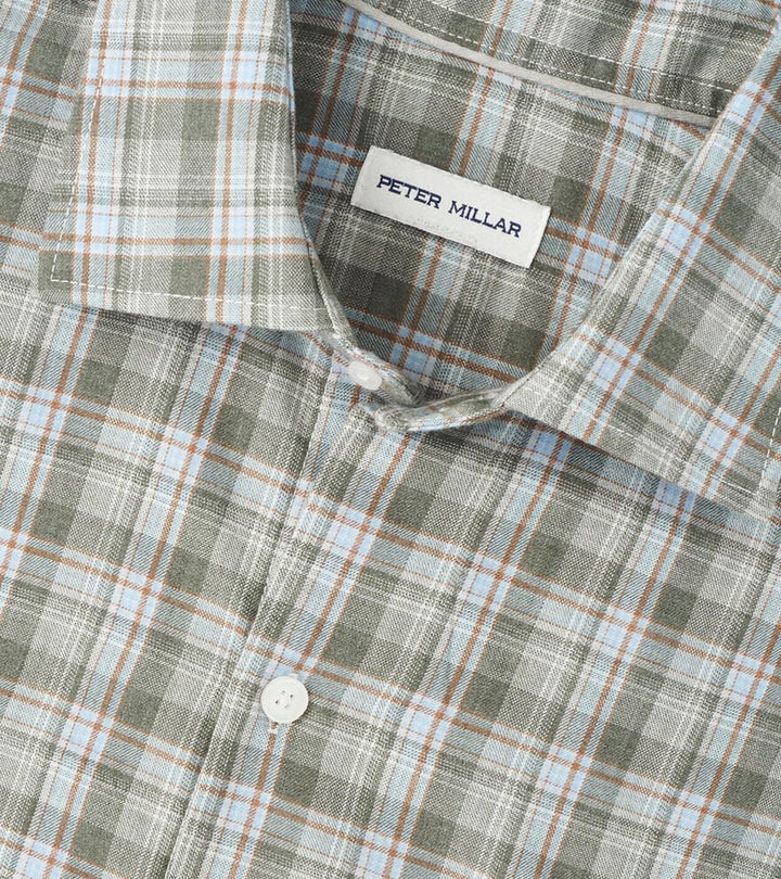 Peter Millar Whitecap Performance Flannel Sport Shirt: Basil