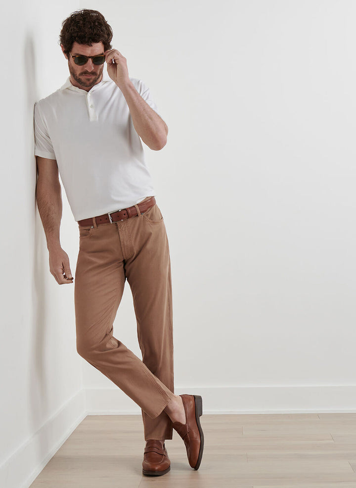 Peter Millar Crown Crafted Wayfare Five-Pocket Pant: Camel