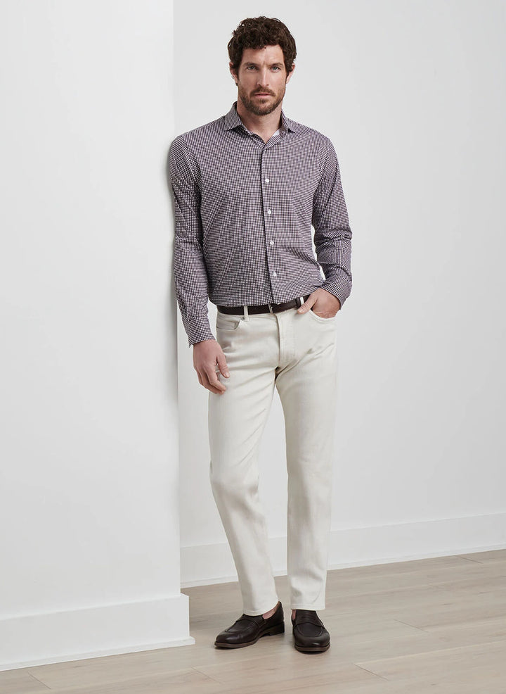 Peter Millar Crown Crafted Fairfield Garment Dyed Denim: Almond