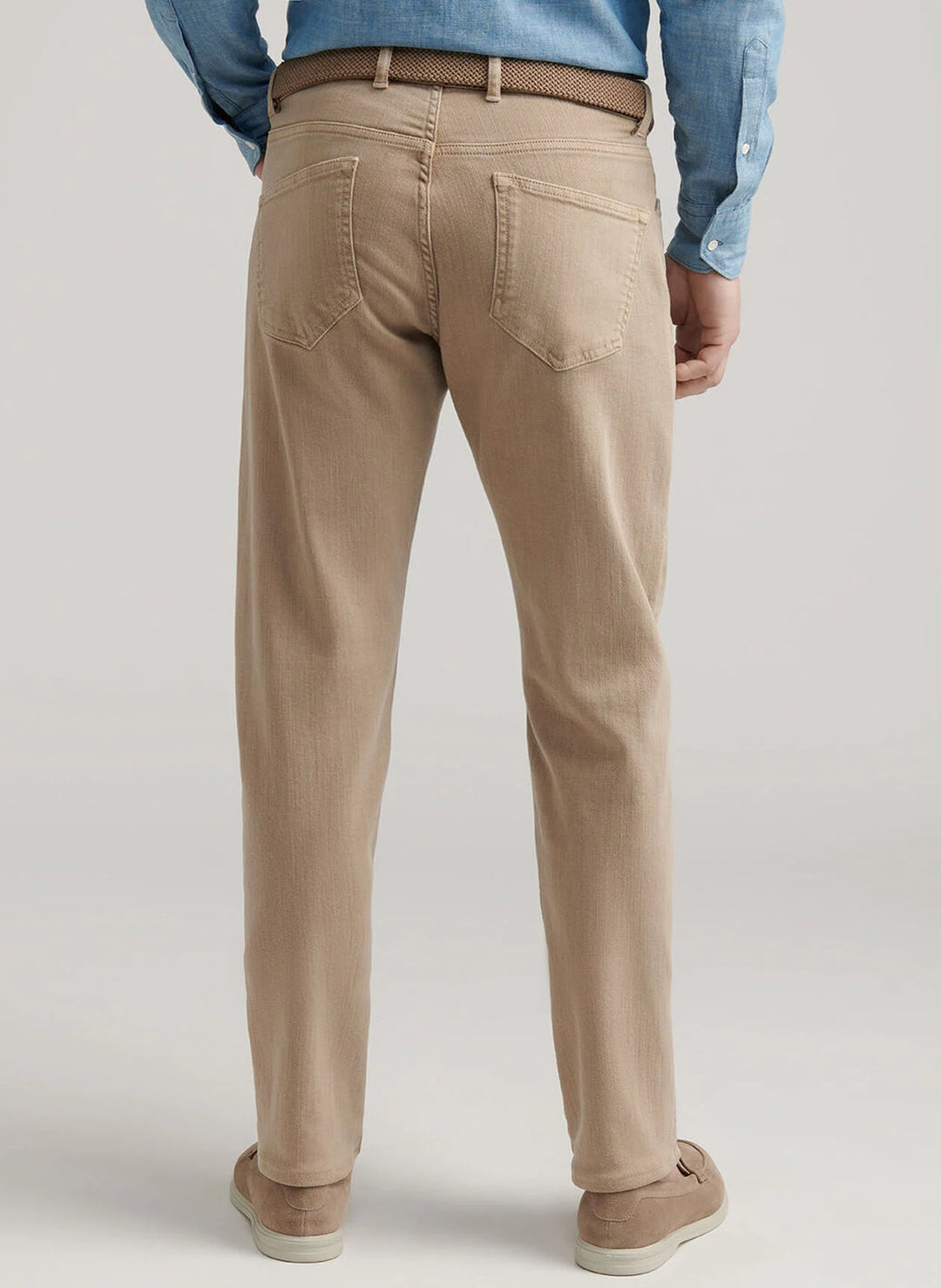 Peter Millar Crown Crafted Fairfield Garment Dyed Denim: Khaki