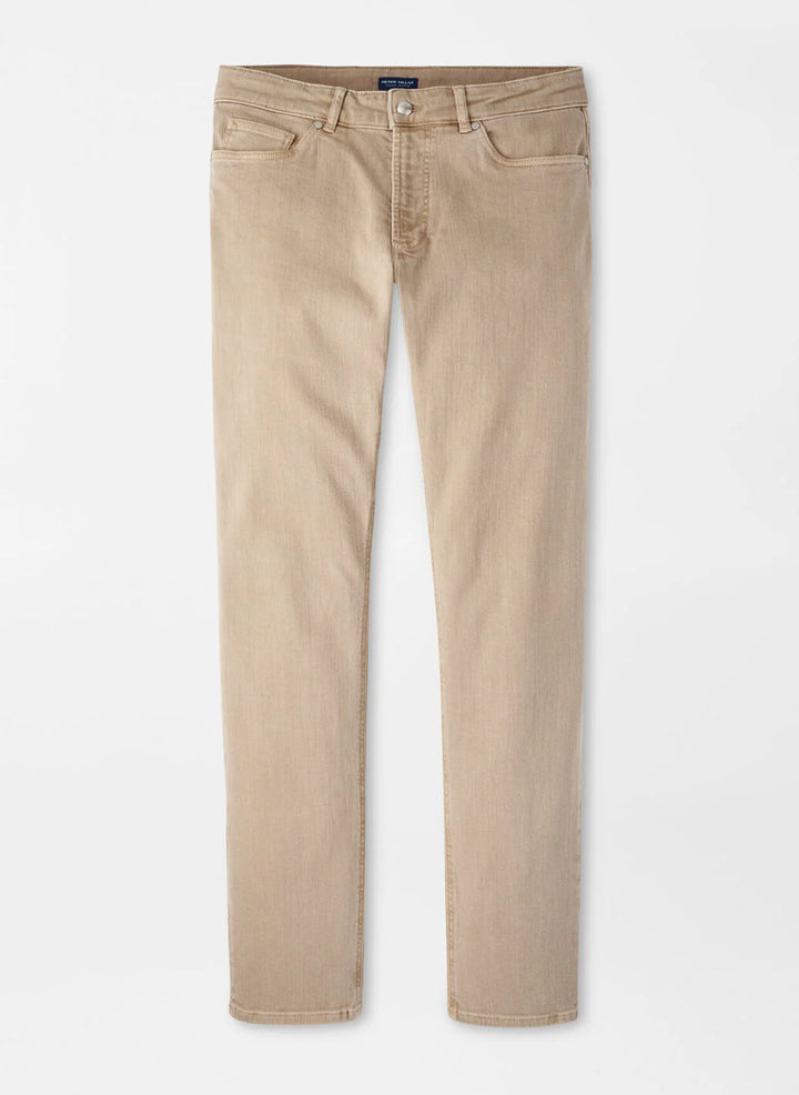 Peter Millar Crown Crafted Fairfield Garment Dyed Denim: Khaki