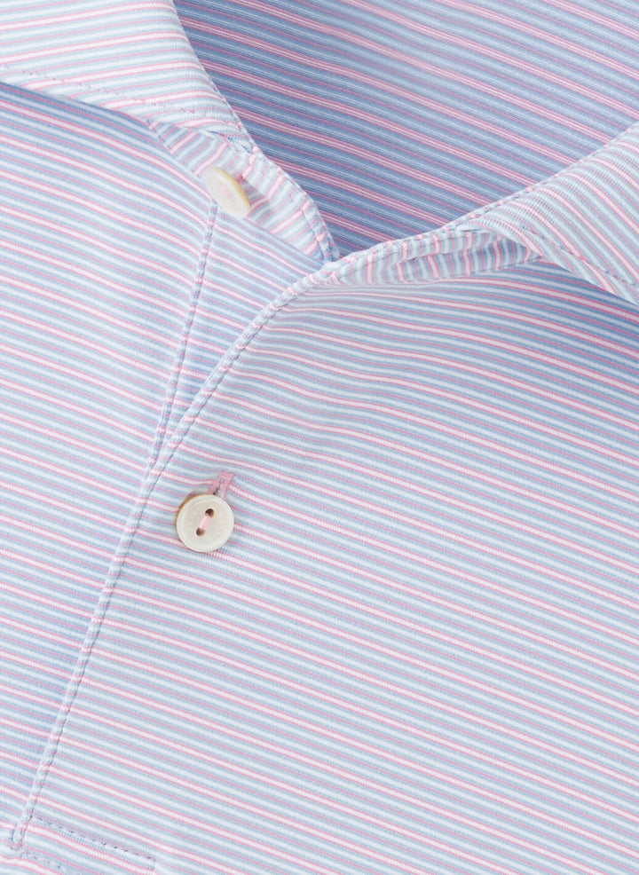 Peter Millar Crown Crafted Channel Performance Jersey Polo: Dogwood