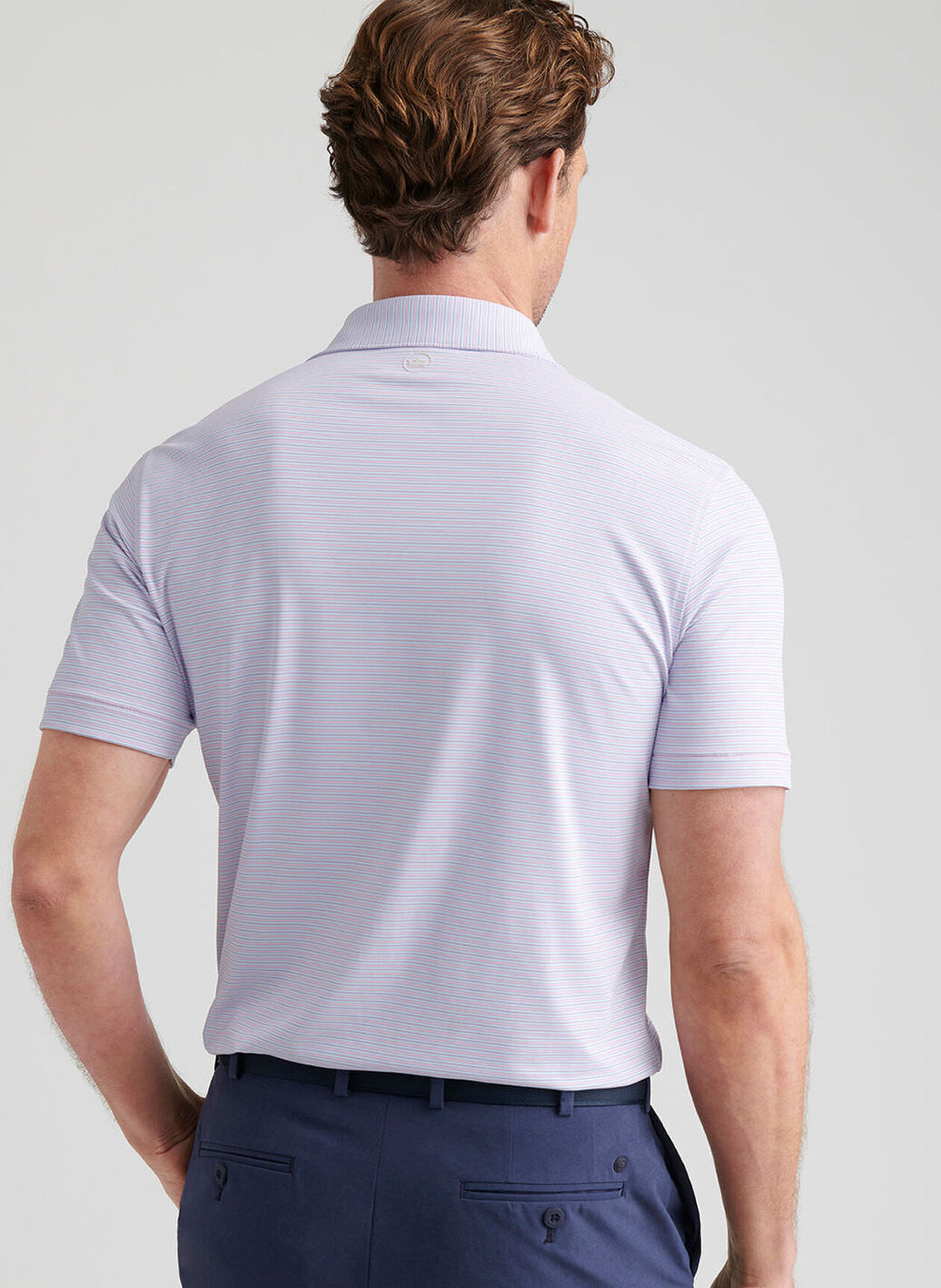 Peter Millar Crown Crafted Channel Performance Jersey Polo: Dogwood