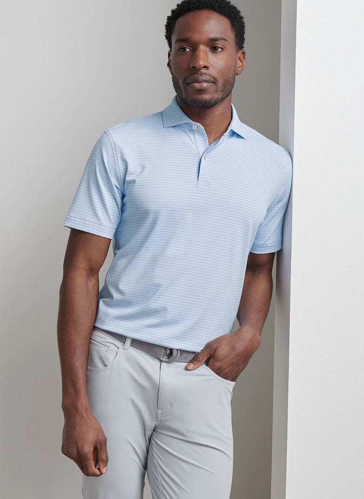 Peter Millar Crown Crafted Channel Performance Jersey Polo: Wisteria