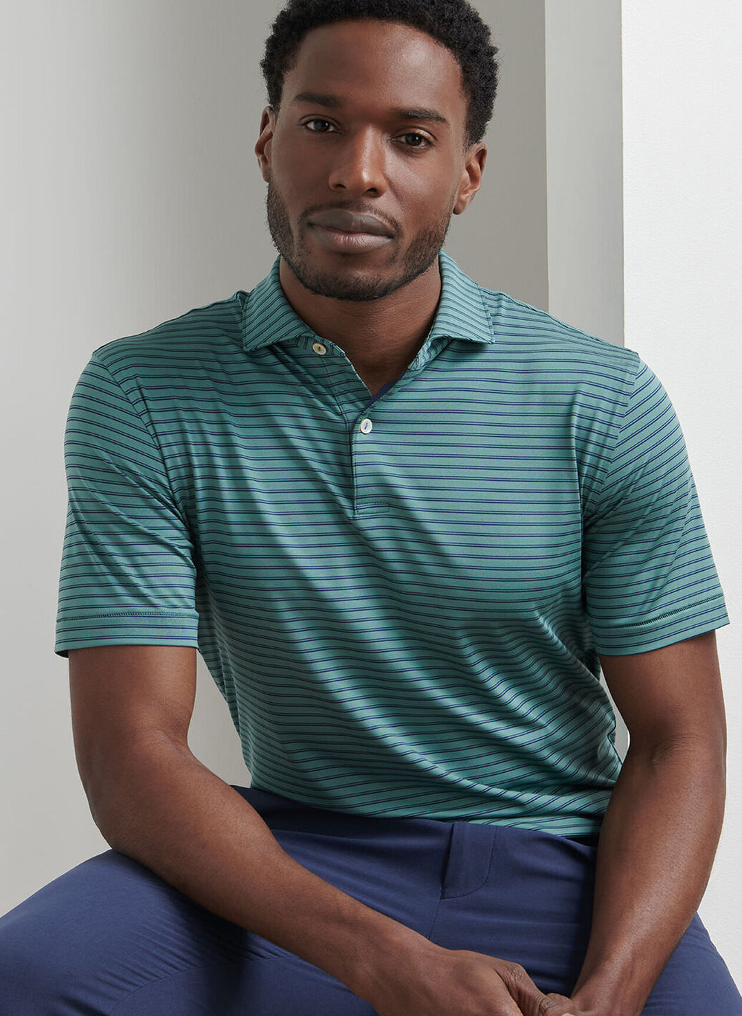 Peter Millar Crown Crafted Bridge Performance Jersey Polo: Sherwood