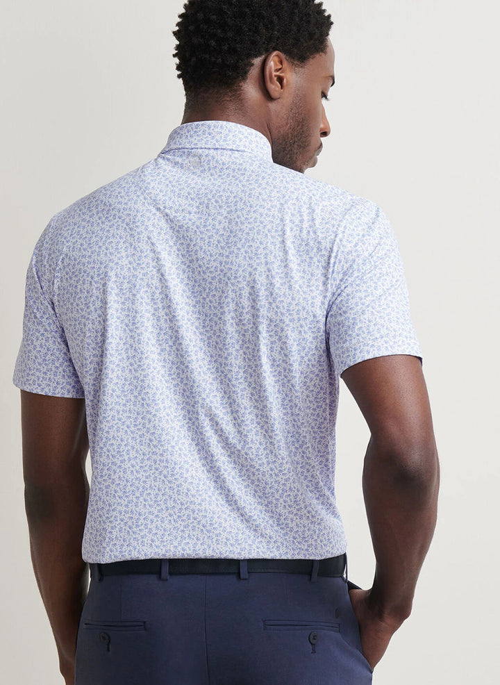 Peter Millar Crown Crafted Olive Grove Performance Jersey Polo: White