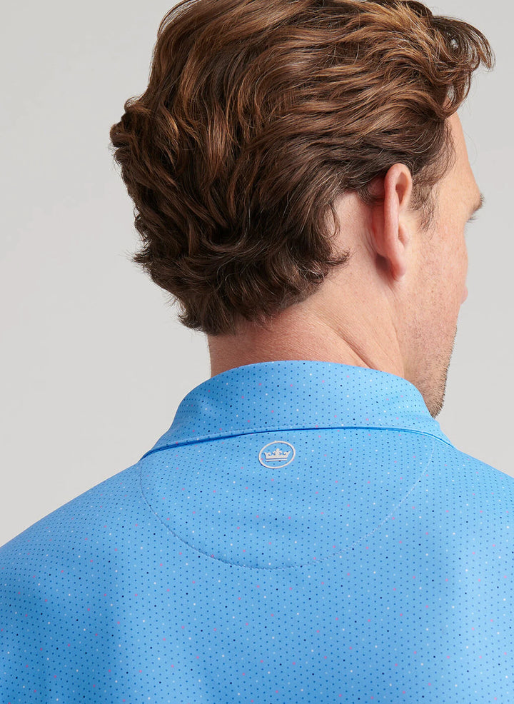 Peter Millar Crown Crafted Fermata Performance Jersey Polo: Blue Topaz