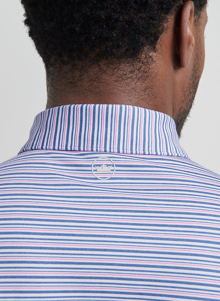 Peter Millar Crown Crafted Chase Performance Jersey Polo: Lunar Blue