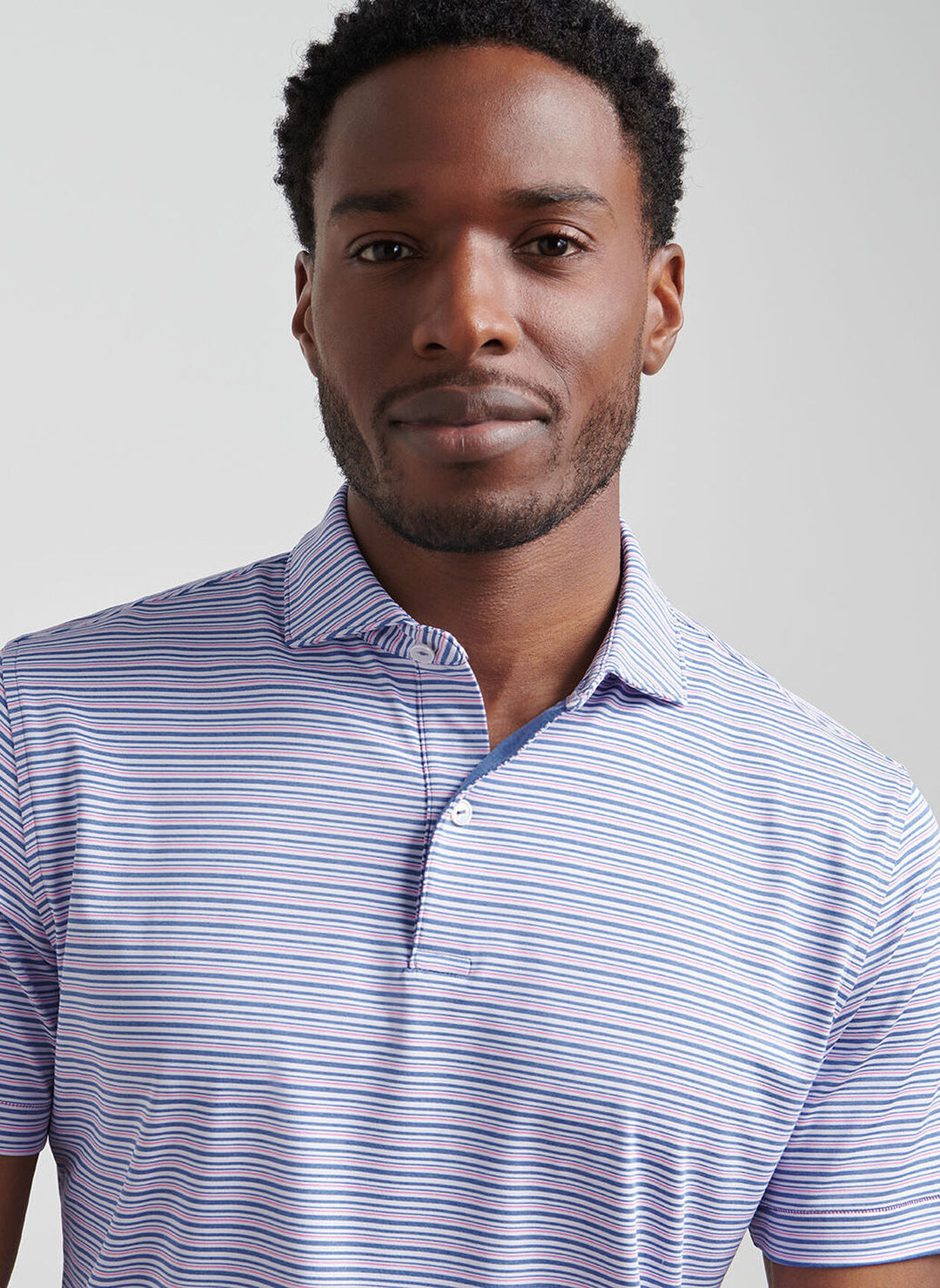 Peter Millar Crown Crafted Chase Performance Jersey Polo: Lunar Blue