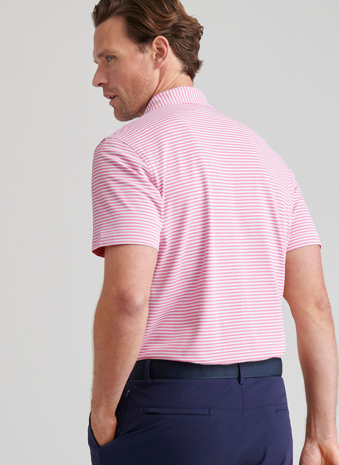 Peter Millar Crown Crafted Verse Performance Mesh Polo: Dogwood