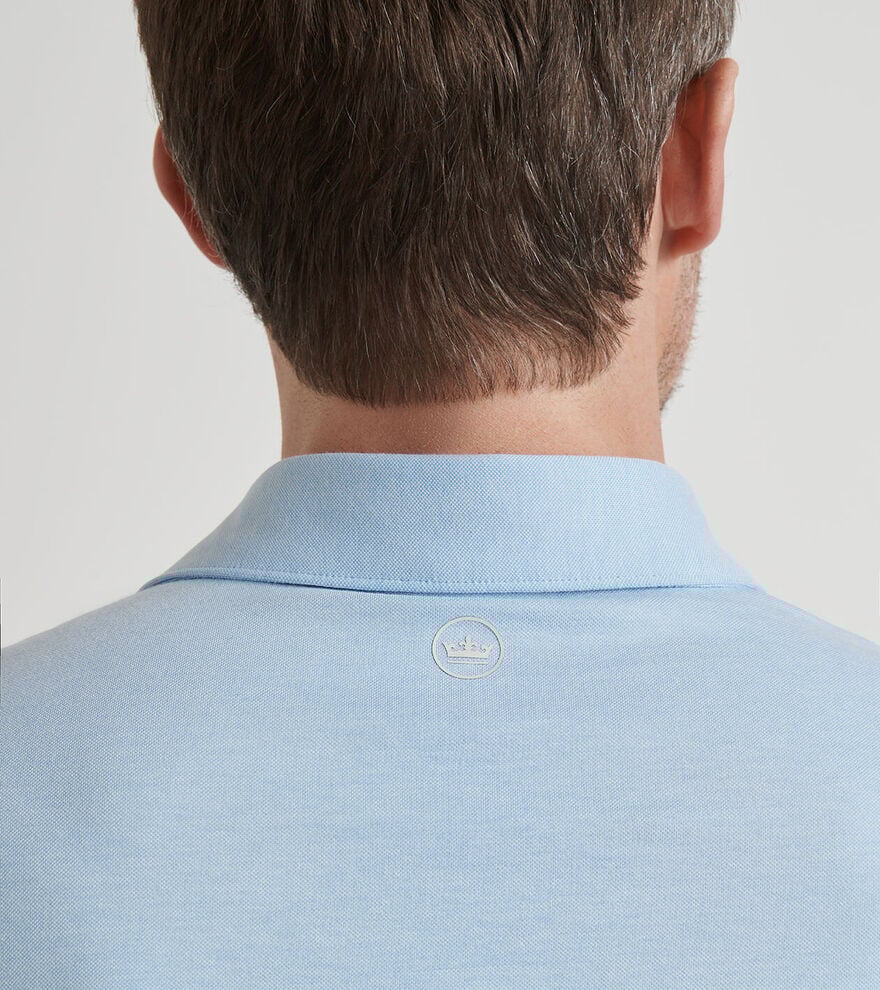 Peter Millar Crown Crafted Albatross Cotton-Blend Pique Polo: Blue Topaz