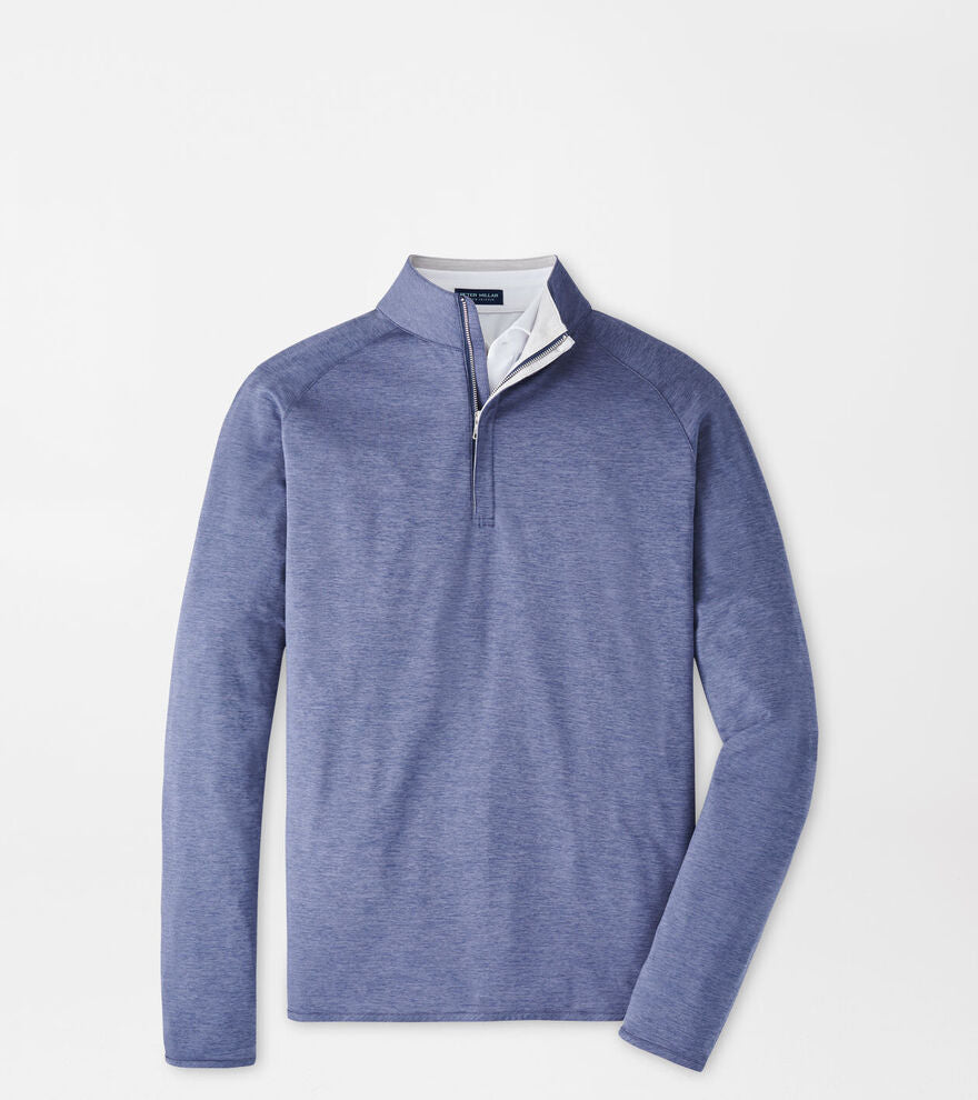 Peter Millar Stealth Performance Quarter-Zip: Nebula Blue