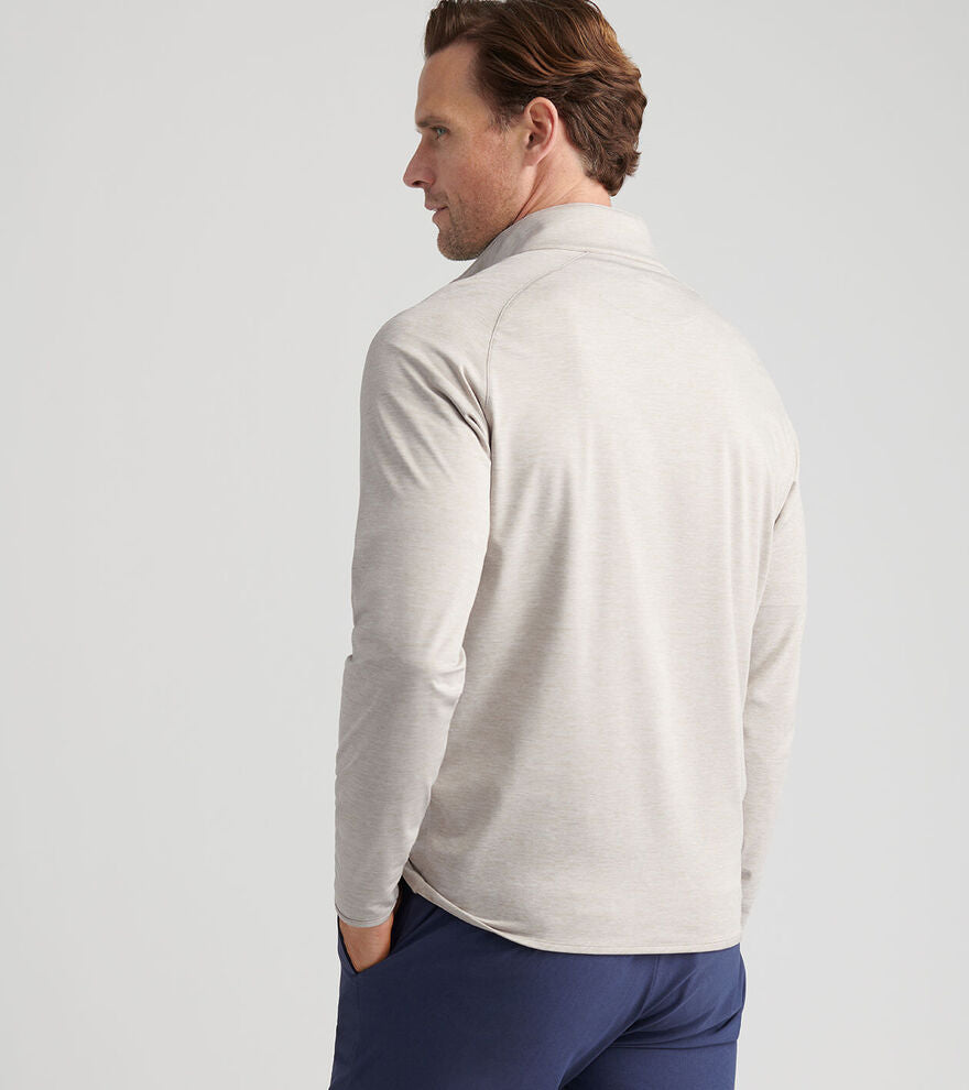 Peter Millar Stealth Performance Quarter-Zip: Oatmeal